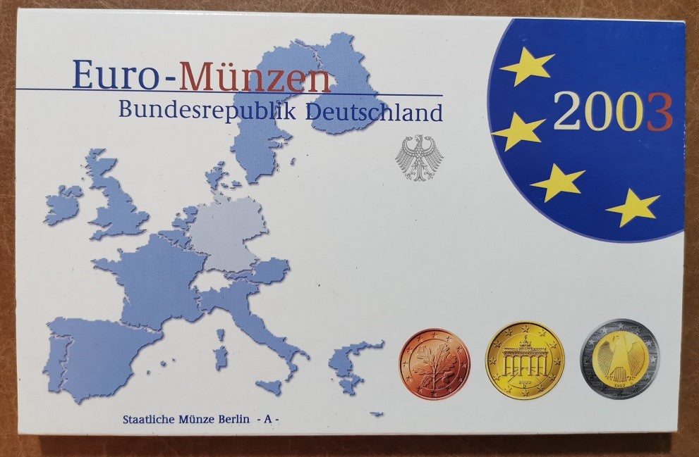 Nemecko 2003 "A" sada 8 euromincí (Proof)