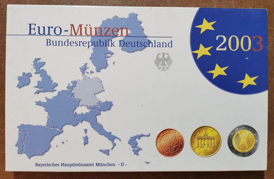 Nemecko 2003 "D" sada 8 euromincí (Proof)