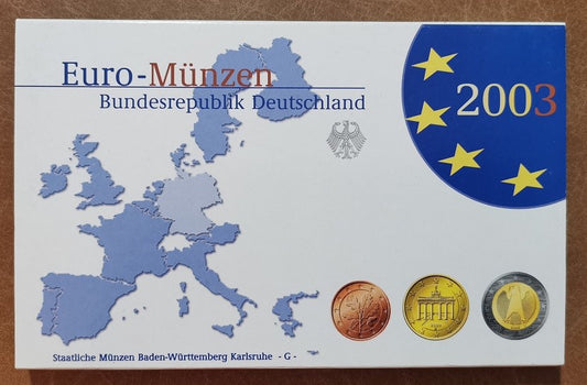 Nemecko 2003 "G" sada 8 euromincí (Proof)