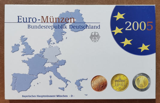 Nemecko 2005 "D" sada 8 euromincí (Proof)