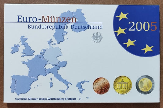 Nemecko 2005 "F" sada 8 euromincí (Proof)