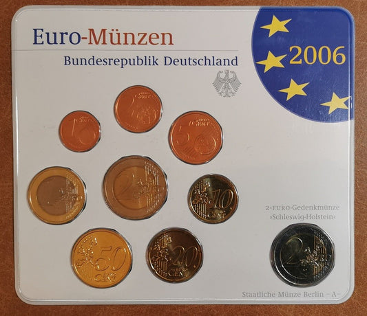 Nemecko 2006 "A" sada 9 euromincí (BU)