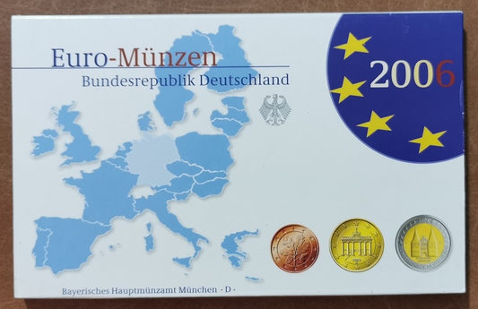 Nemecko 2006 "D" sada 9 euromincí (Proof)