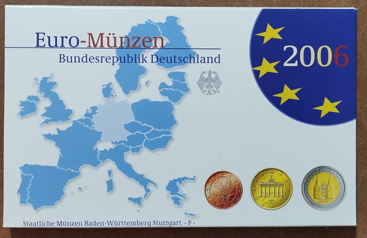 Nemecko 2006 "F" sada 9 euromincí (Proof)