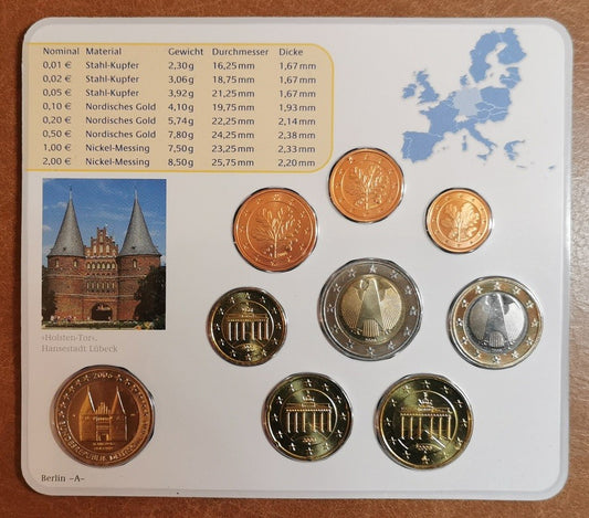 Nemecko 2006 "G" sada 9 euromincí (BU)