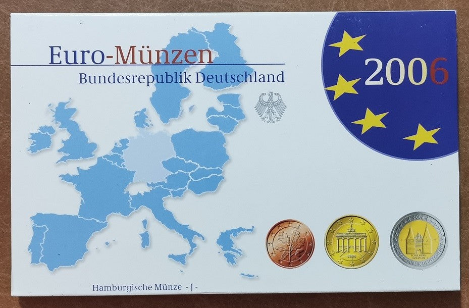 Nemecko 2006 "J" sada 9 euromincí (Proof)