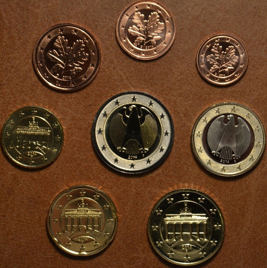 Nemecko 2014 "A" sada 8 euromincí (UNC)