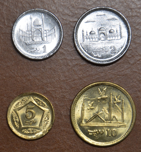 Pakistan 4 mince 2007-2019 (UNC)