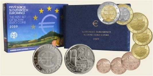 Prvá sada Slovenských mincí 2009 (Proof)