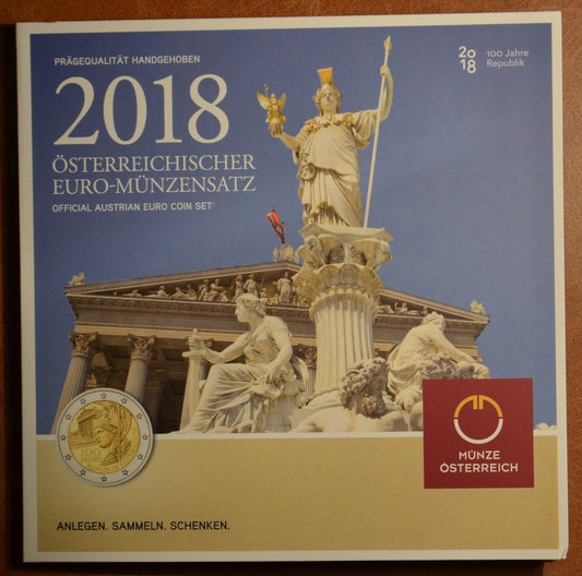 Rakúsko 2018 sada 8 mincí (BU)