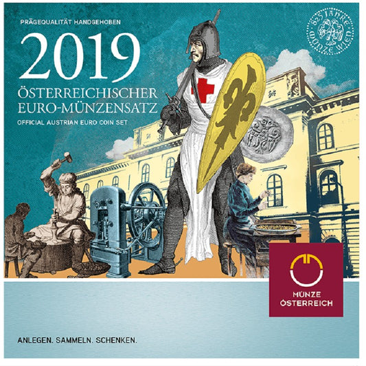 Rakúsko 2019 sada 8 mincí (BU)