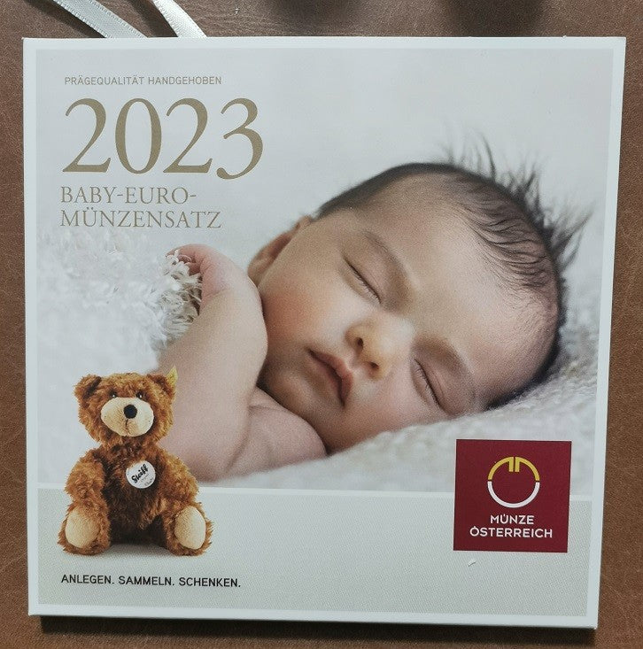 Rakúsko 2023 sada 8 mincí baby (BU)