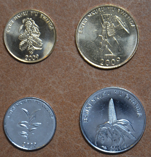 Rwanda 4 mince 2009-2011 (UNC)