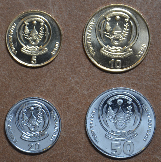 Rwanda 4 mince 2009-2011 (UNC)