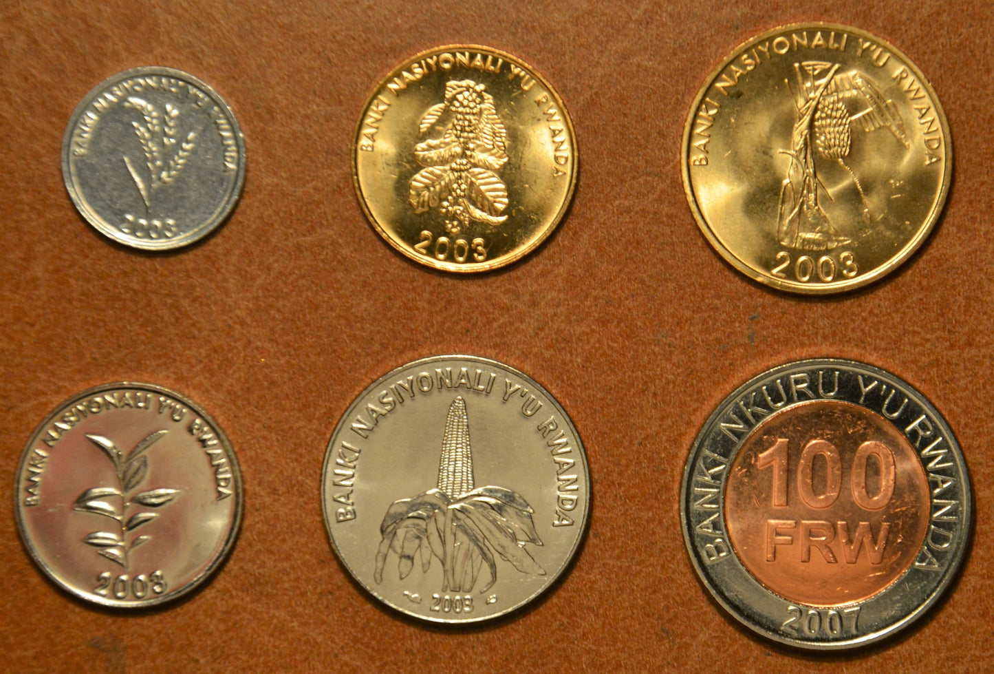 Rwanda 6 mincí 2003-2007 (UNC)