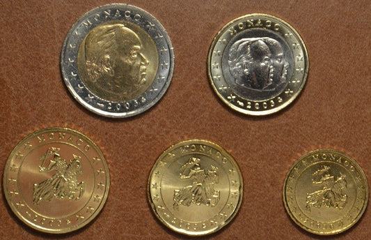 Sada 5 euromincí Monaco 2003 (UNC)