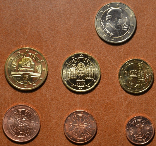 Sada 7 rakúskych mincí 2005 (UNC)
