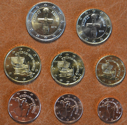 Cyprus 2014 sada 8 euromincí (UNC)
