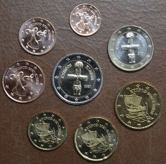 Cyprus 2021 sada 8 euromincí (UNC)
