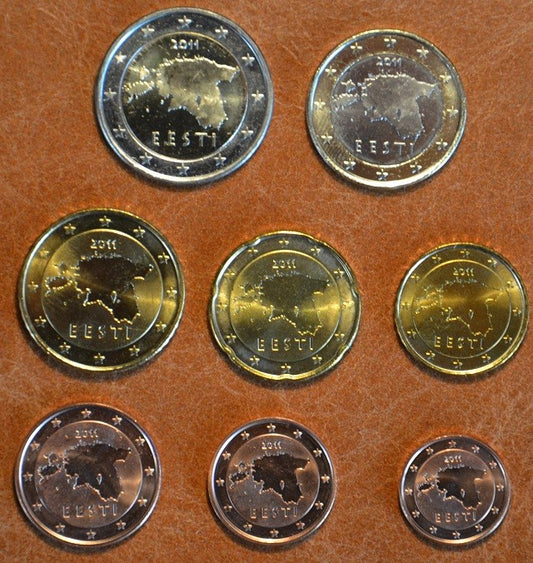 Sada 8 euromincí Estónsko 2011 (UNC)
