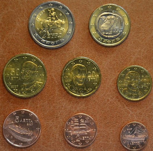 Grécko 2007 sada 8 euromincí (UNC)