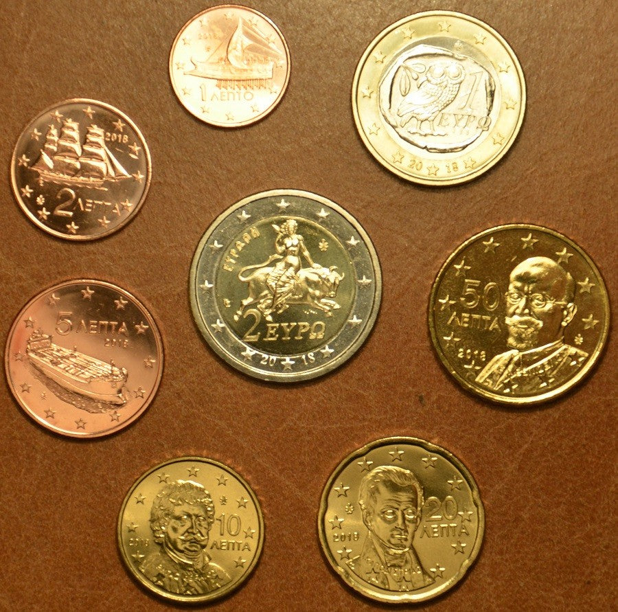 Grécko 2018 sada 8 euromincí (UNC)