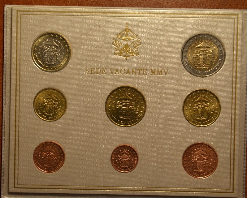 Sada 8 euromincí Vatikan 2005 Sede Vacante (BU)