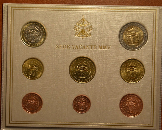Sada 8 euromincí Vatikan 2005 Sede Vacante (BU)