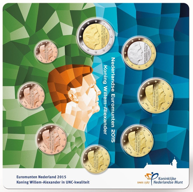 Holandsko 2015 sada 8 mincí (UNC)