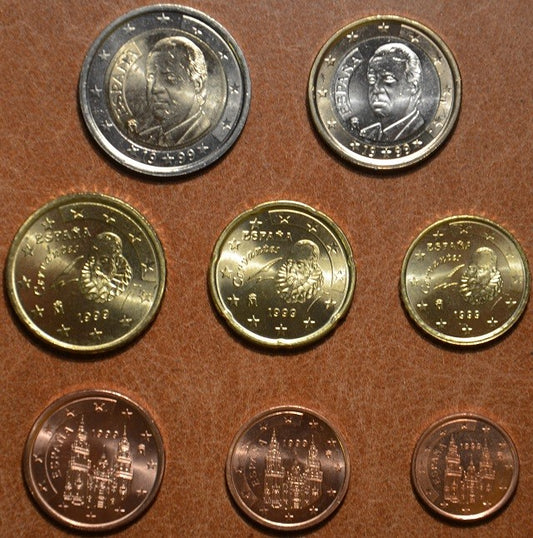 Sada 8 mincí Španielsko 1999 (UNC)