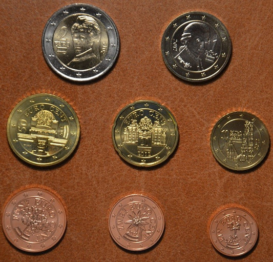 Sada 8 rakúskych mincí 2012 (UNC)