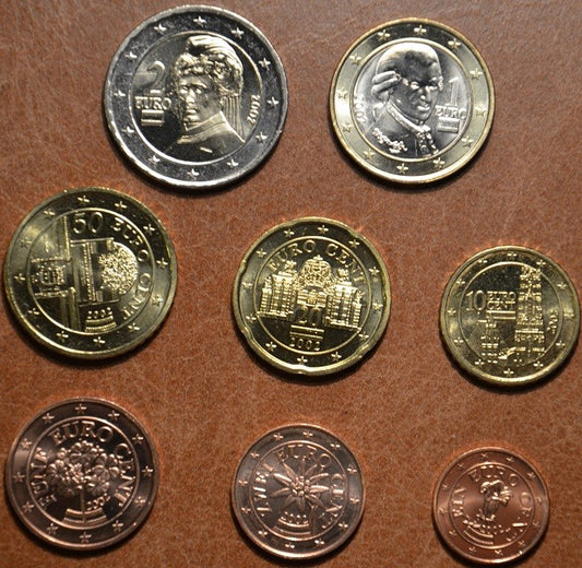 Sada 8 rakúskych mincí 2014 (UNC)