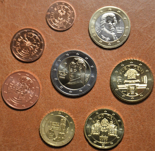Sada 8 rakúskych mincí 2020 (UNC)