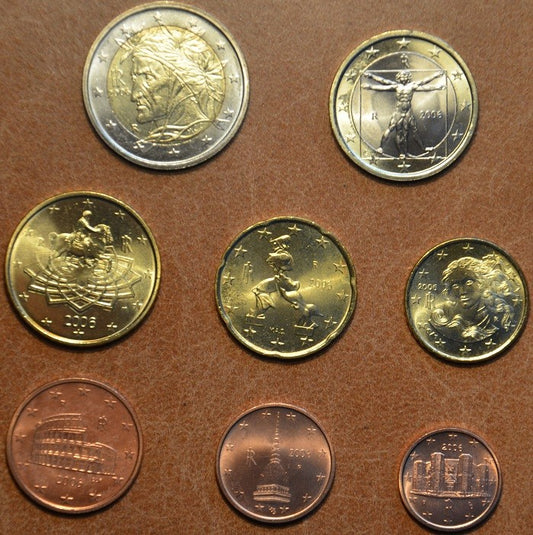 Sada 8 talianskych mincí 2006 (UNC)