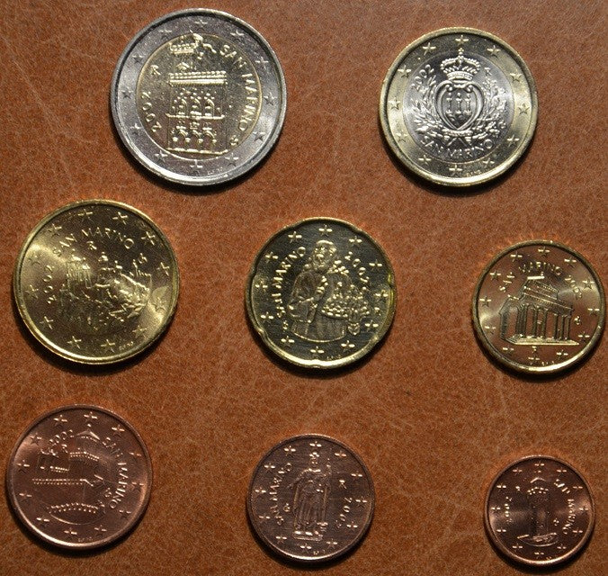 San Marino 2002 sada 8 mincí (UNC)