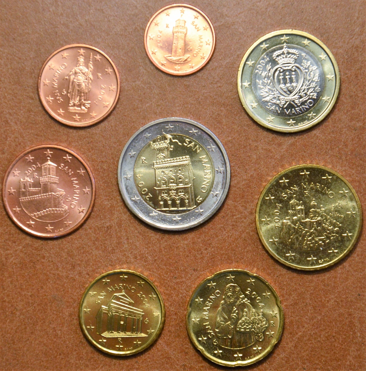 San Marino 2004 sada 8 mincí (UNC)