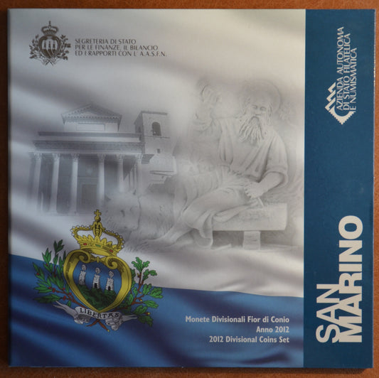 San Marino 2012 oficiálna sada 8 mincí (BU)