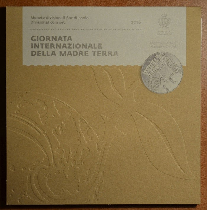 San Marino 2016 sada s 5 Euro Ag mincou (BU)