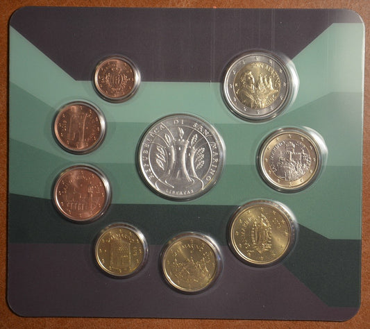 San Marino 2019 sada s novým motívom s 5 Euro Ag mincou (BU)