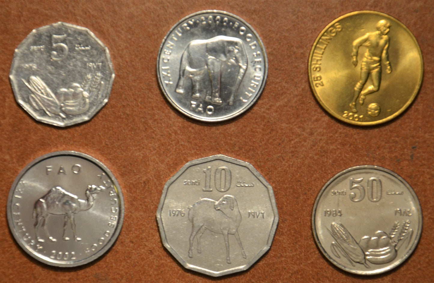 Somálsko 6 mincí 1976-2001 (UNC)