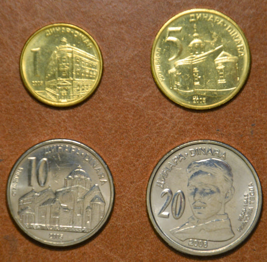 Srbsko 4 mince 2005-2006 (UNC)