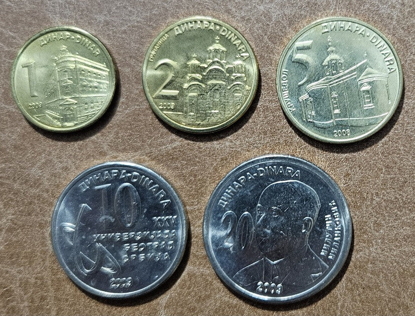 Srbsko 5 mincí 2008-2009 (UNC)