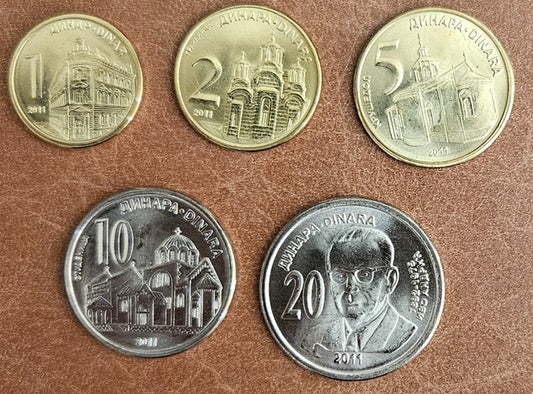 Srbsko 5 mincí 2011 (UNC)