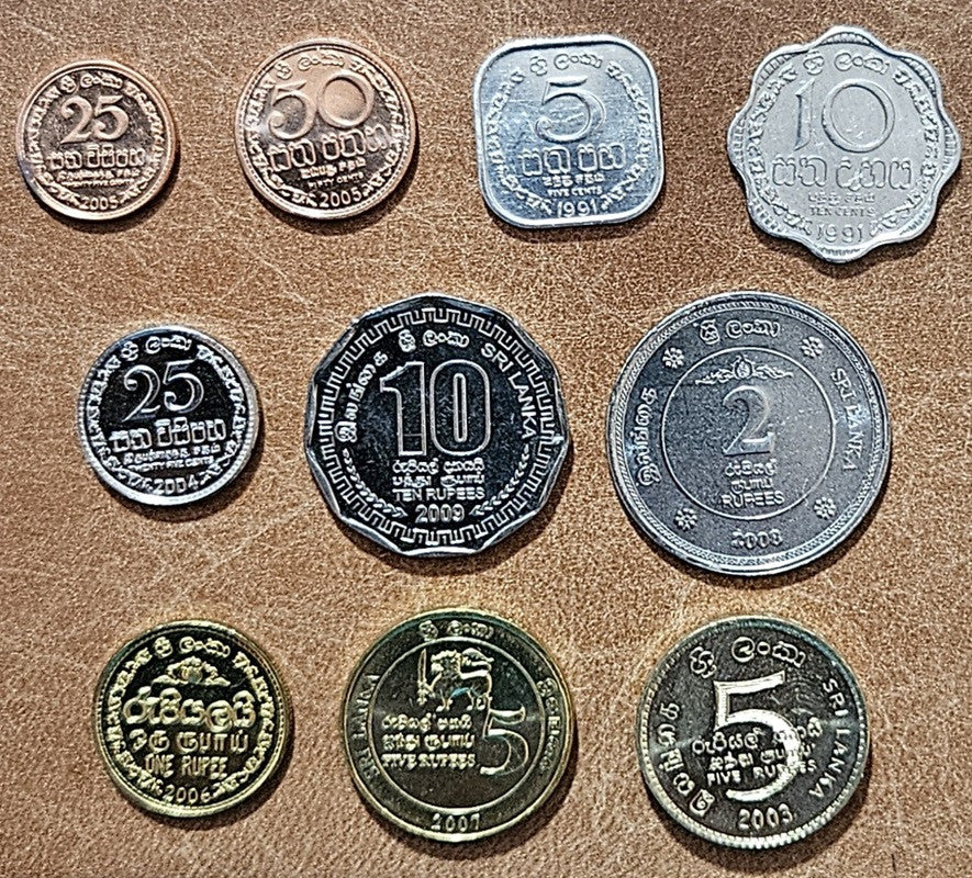 Srí Lanka 10 mincí 1991-2006 (UNC)