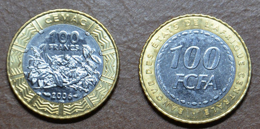 Stredoafrický frank 100 frankov 2006 (UNC)