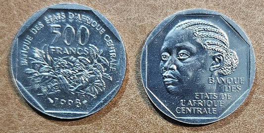 Stredoafrický frank 500 frankov 1998 (UNC)