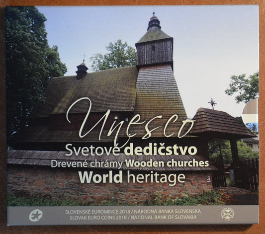 Súbor 8 mincí Slovensko 2018 Drevené kostolíky  (BU)