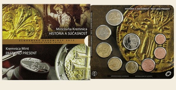 Súbor 8 Slovenských mincí 2012 Mincovňa Kremnica (BU)