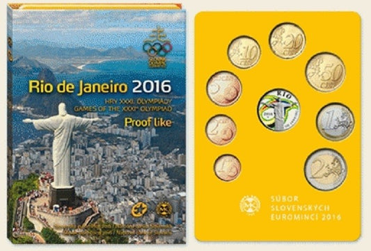 Súbor 8 Slovenských mincí 2016 RIO  (Proof)