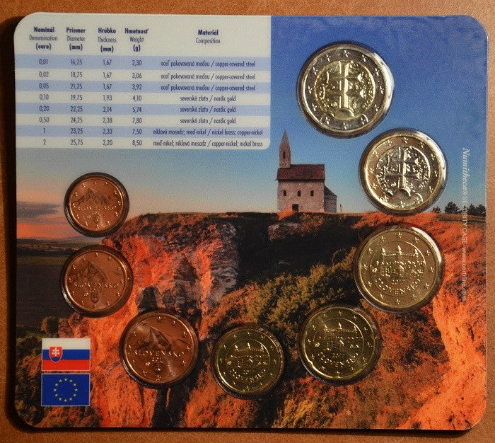 Súbor 8 Slovenských mincí 2017 (BU)